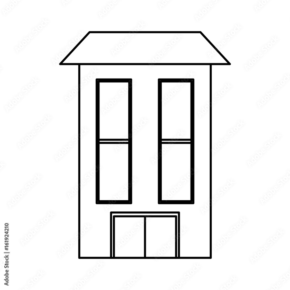 isolated big house icon vector illustration graphic design