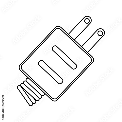 isolated ecologic electric plug icon vector illustration graphic design