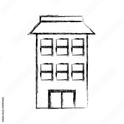 isolated apartments bulding icon vector illustration graphic design