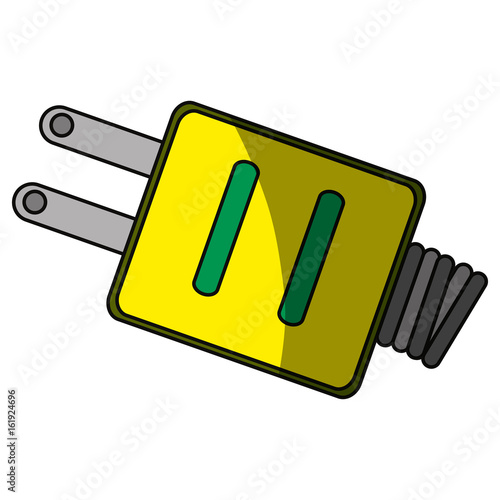 isolated ecologic electric plug icon vector illustration graphic design