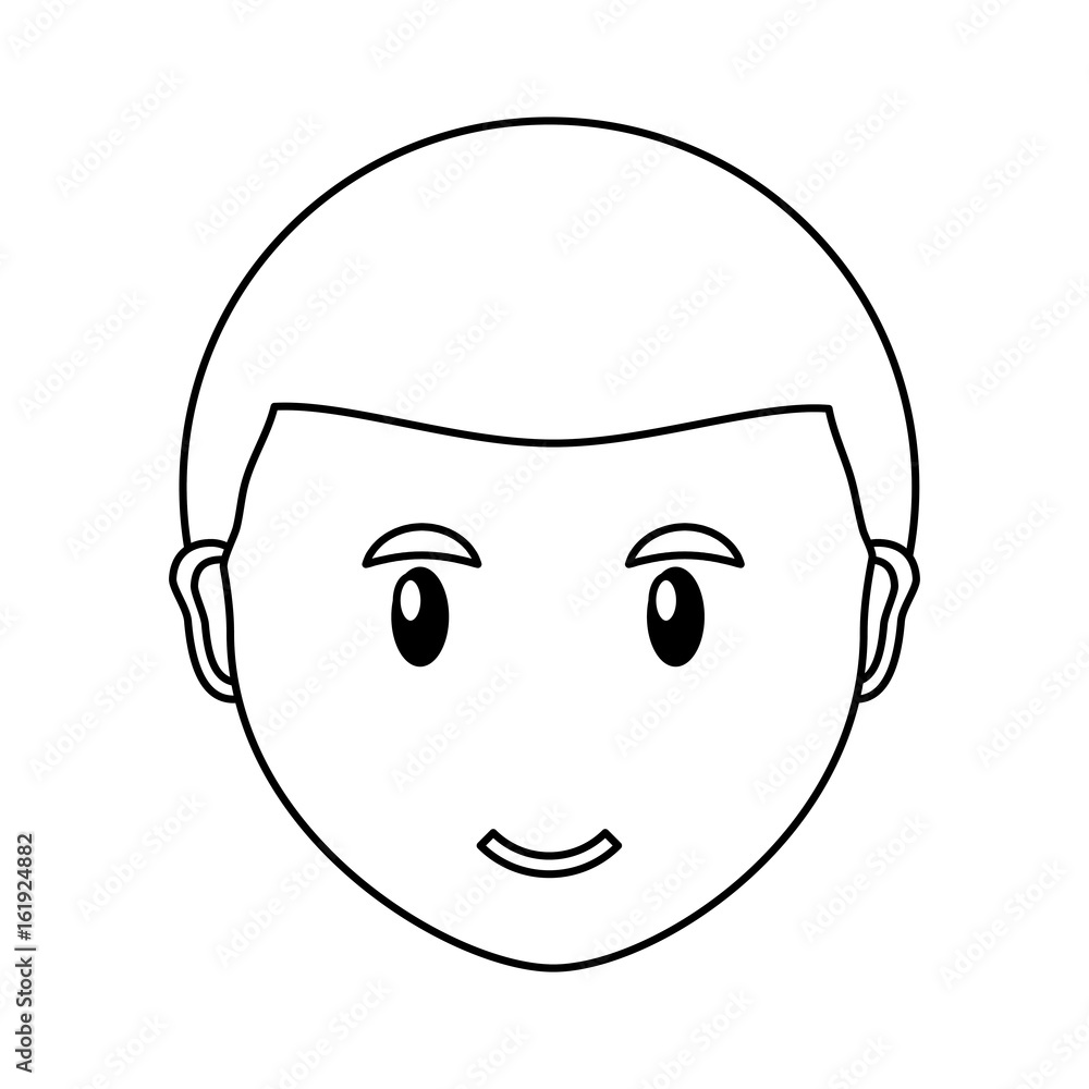 Young man face cartoon icon vector illustration graphic design Young man face cartoon icon vector illustration graphic design
