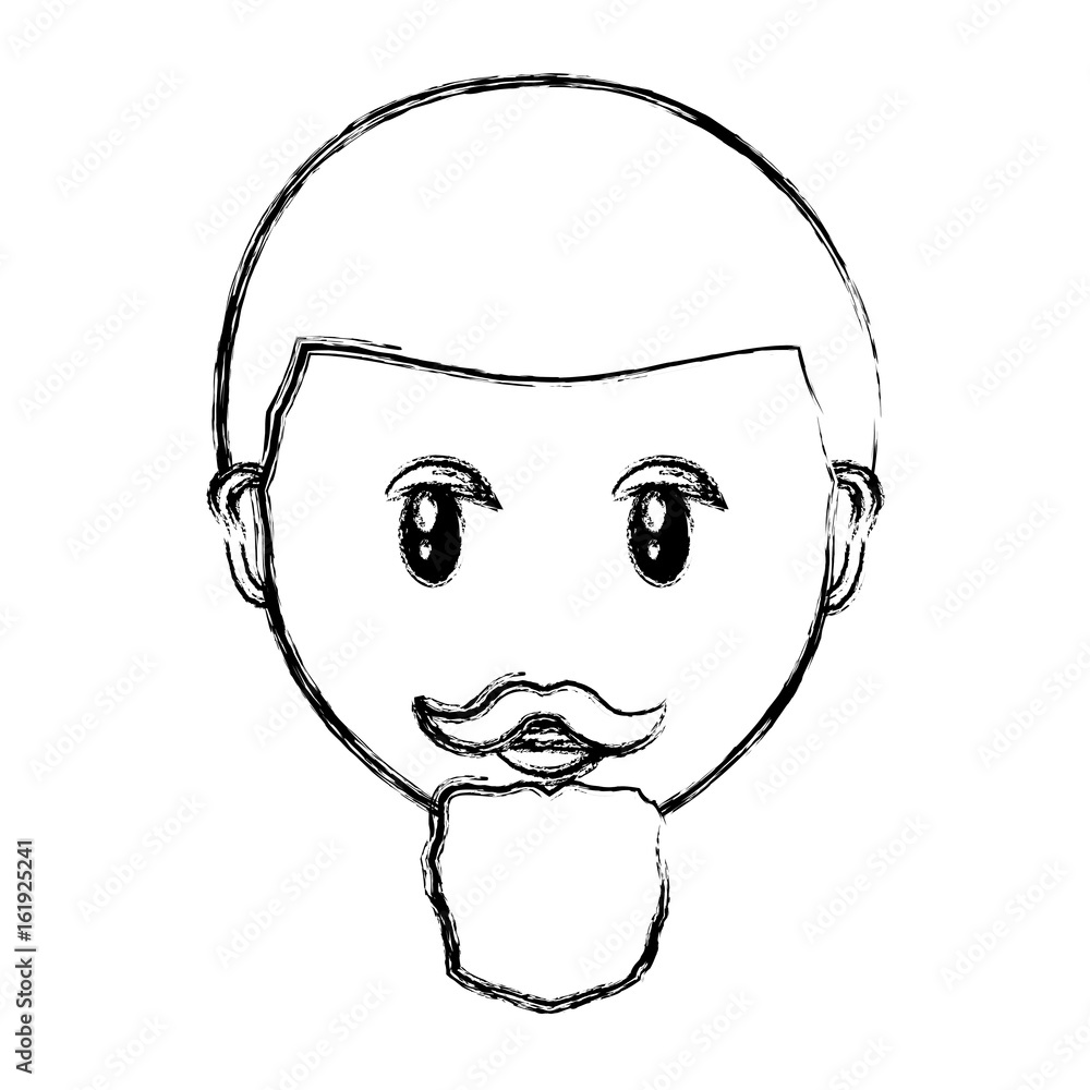 Adult face cartoon icon vector illustration graphic design Adult face cartoon icon vector illustration graphic design