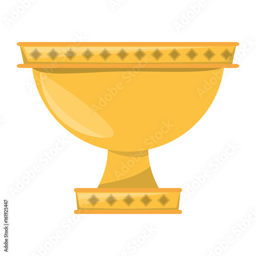 golden chalice isolated icon vector illustration graphic design