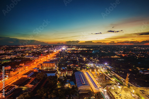Photos Nakhon Ratchasima city at sunset, Thailand