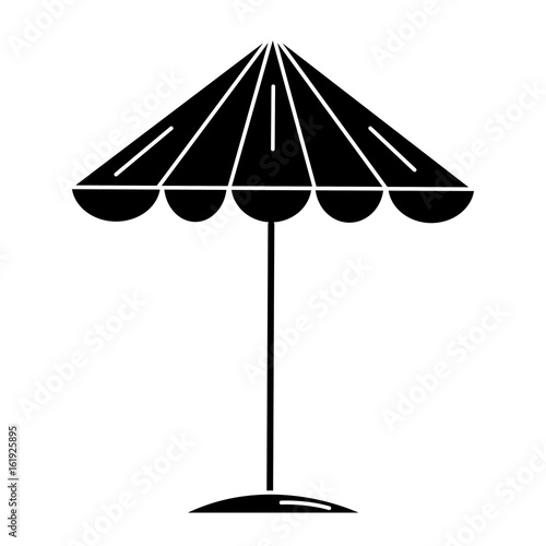 beach umbrella summer icon vector illustration design