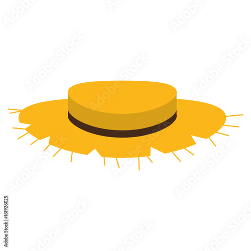 farmer hat isolated icon vector illustration design