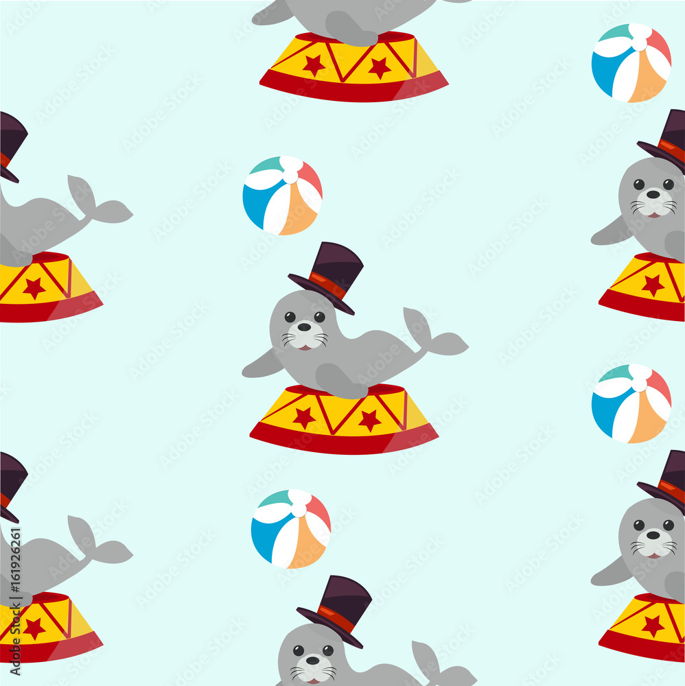 circus sea with ball illustration pattern circus sea with ball illustration pattern