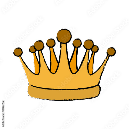 gold crown royal luxury monarchy king vector illustration