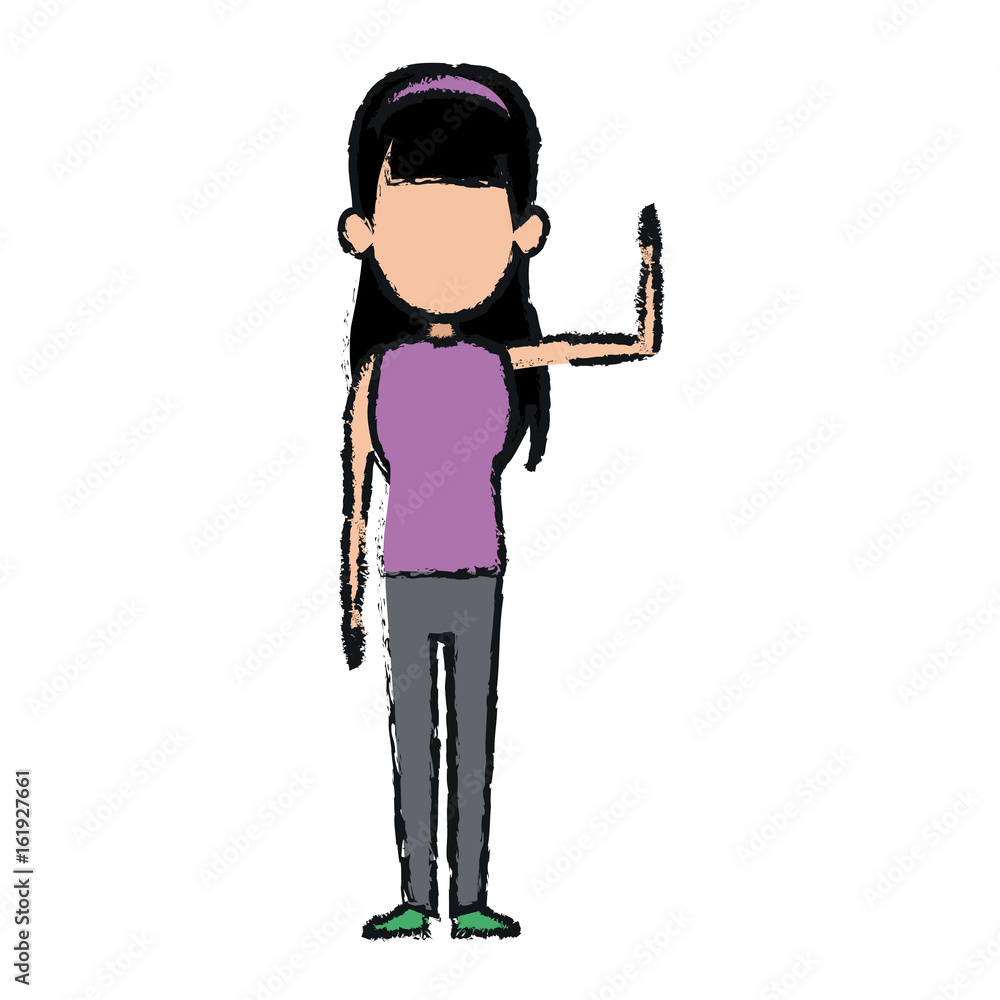 avatar woman standing female person wearing casual clothes cartoon vector illustration avatar woman standing female person wearing casual clothes cartoon vector illustration