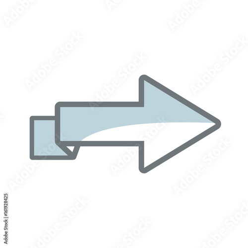 arrow direction internet location side icon vector illustration