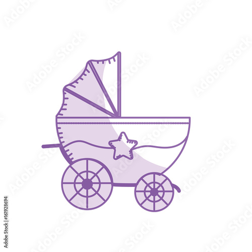 silhouette baby strolle that used to transportation