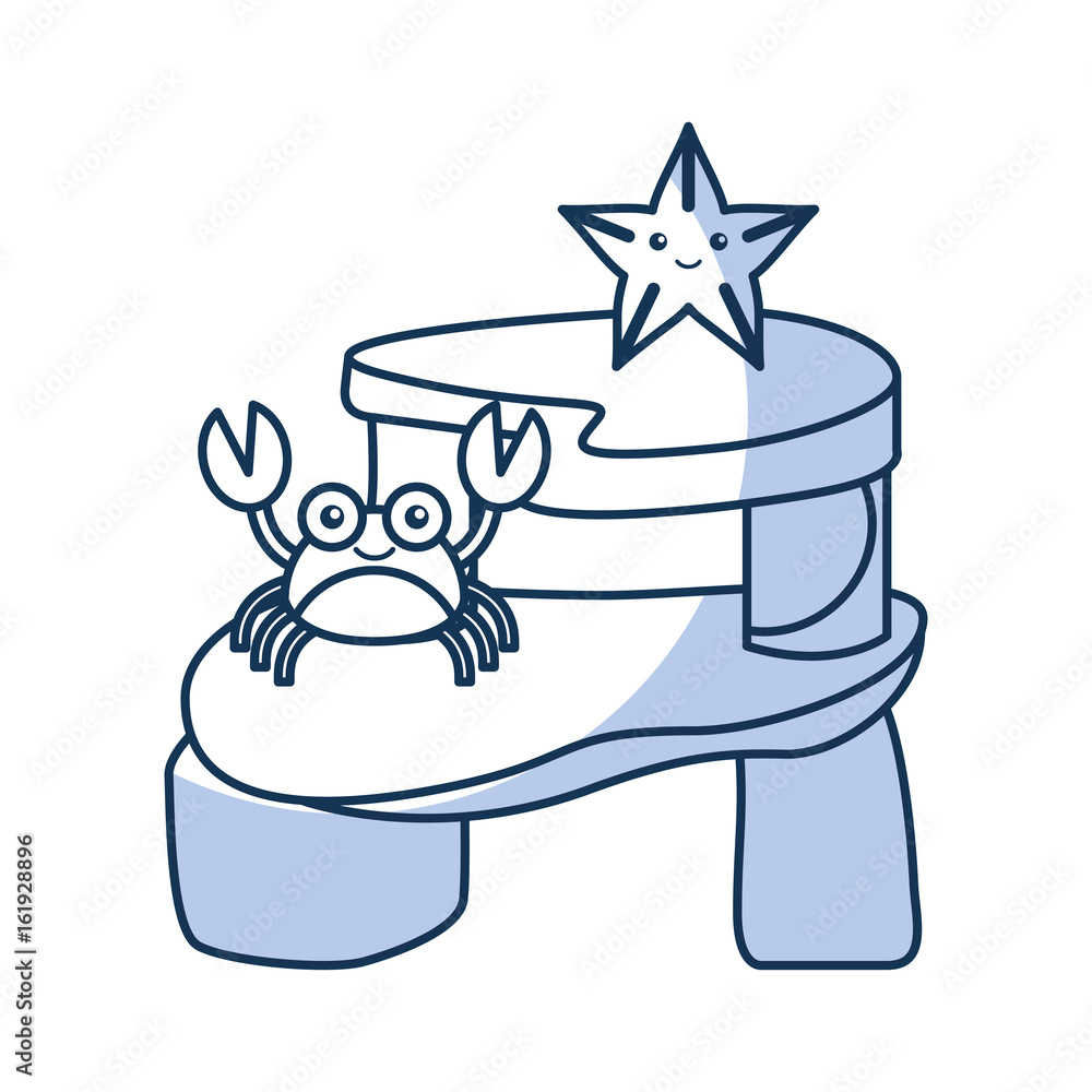 cute crab sealife character vector illustration design cute crab sealife character vector illustration design