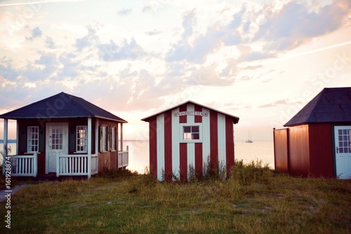 Grußkarte - Strandhäuser