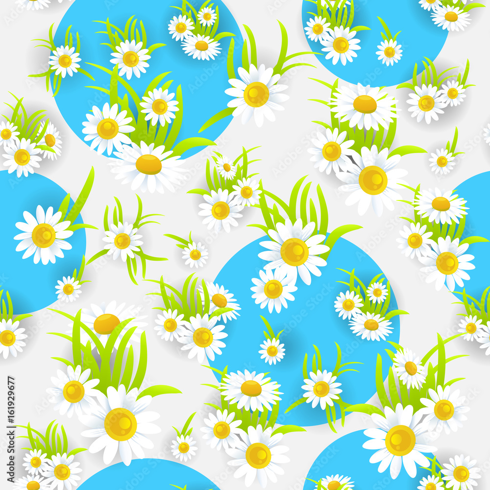 Obraz premium Daisy seamless pattern