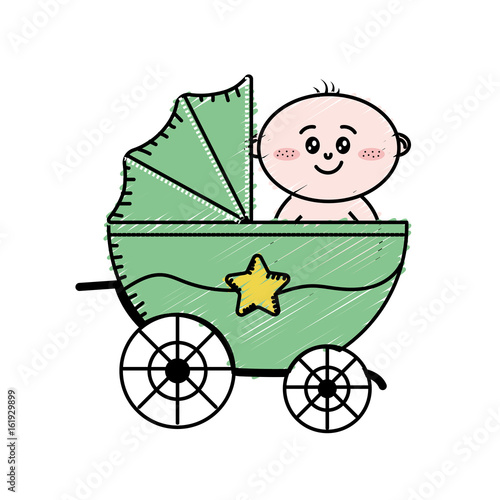 security stroller with baby child inside