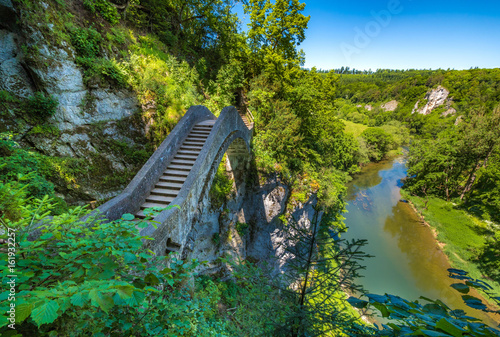 Teufelsbruecke, devil's bridge near Inzigkofen Princely Park, Upper Danube Nature Park, Sigmaringen district, Baden-Wuerttemberg, Germany, Europe photo