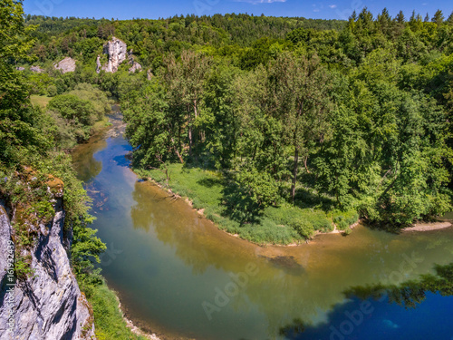 Danube River near Inzigkofen on Upper Danube Valley, Swabian Alb, Baden Wuerttemberg, Germany, Europe photo