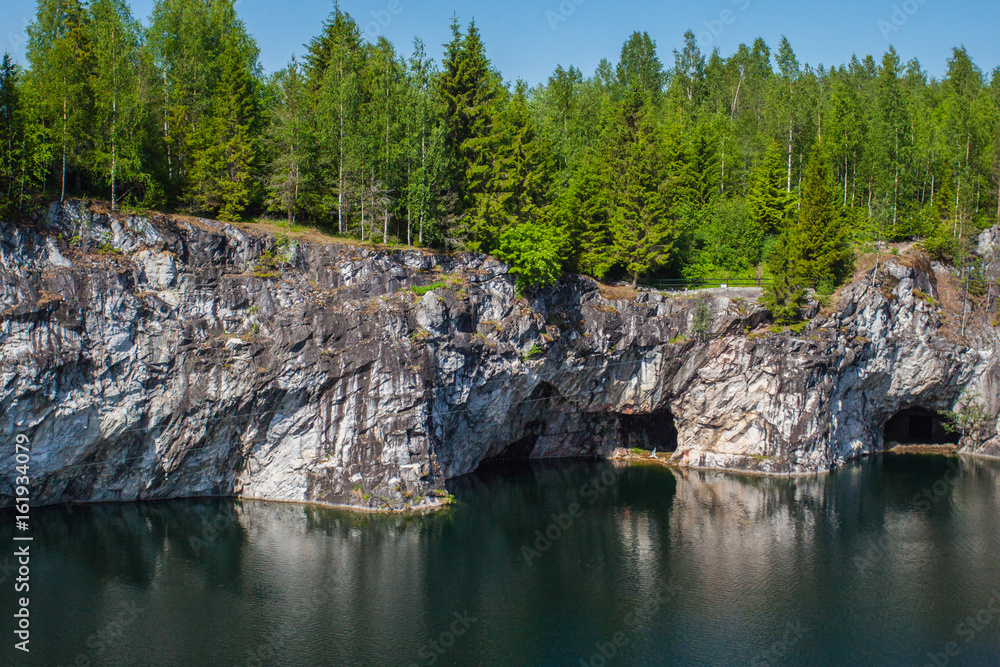 Marble Canyon. Ruskeala, Karelia.