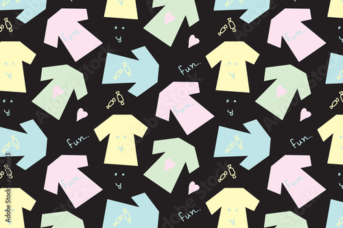 Colourful shirts modern vector simple editable pattern photo