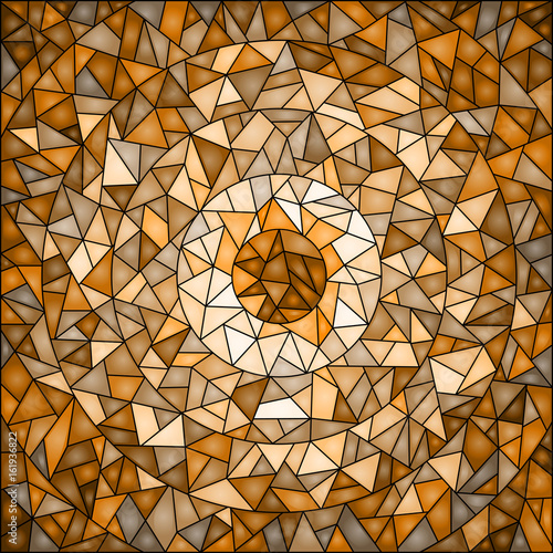 Abstract stained glass background ,monochrome,tone brown