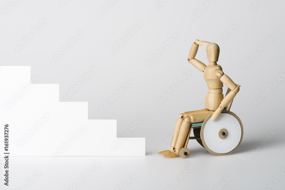 custom made wallpaper toronto digitalRollstuhlfahrer vor Treppe