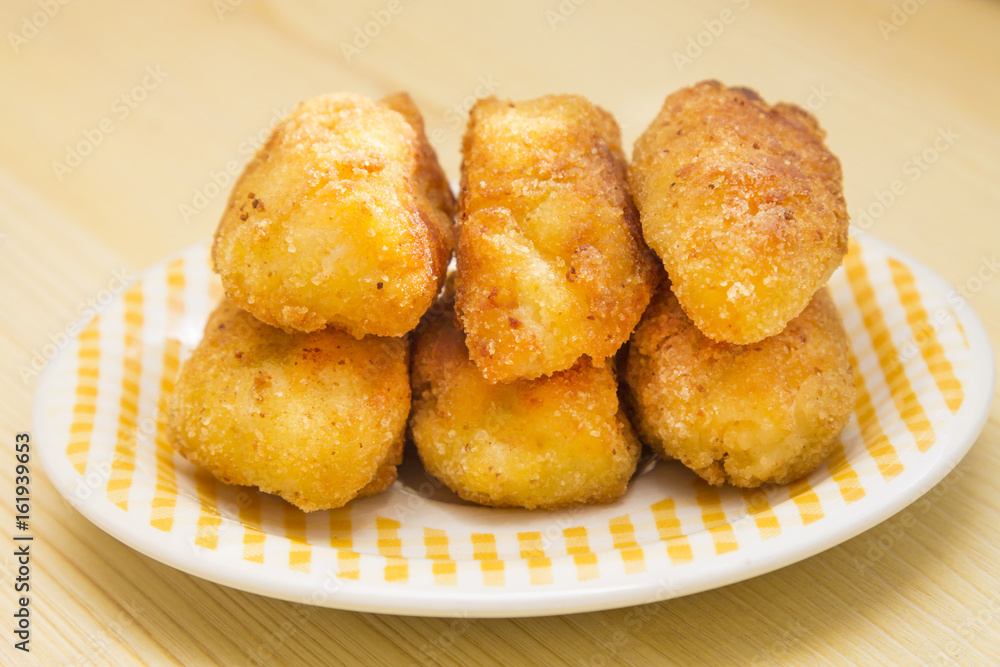 croquettes filled with meat.