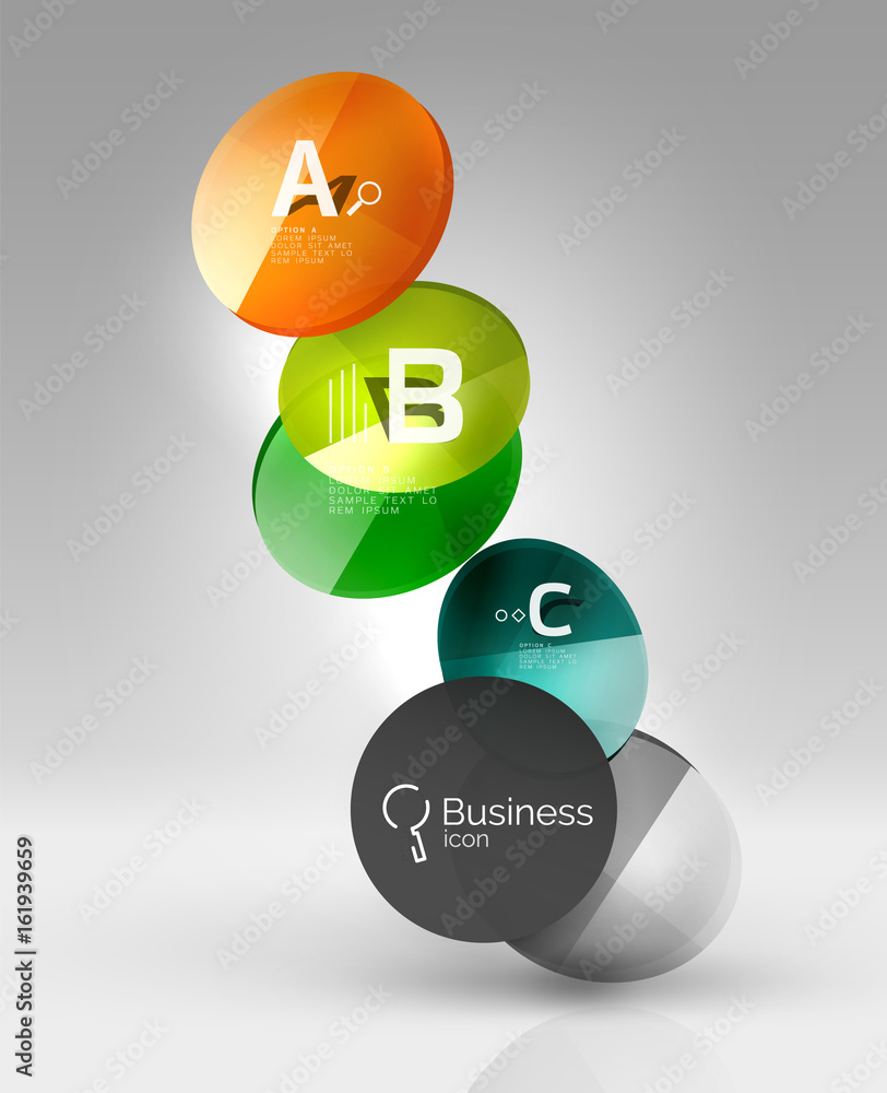 Circle modern business infographics design template Circle modern business infographics design template