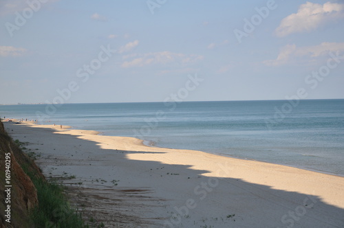 View of the Black Sea. In the afternoon weekend in the sunny day.