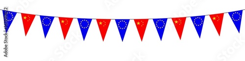 Banner. Garlands, pennants, Europe, China 