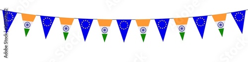 Banner. Garlands, pennants, Europe, India