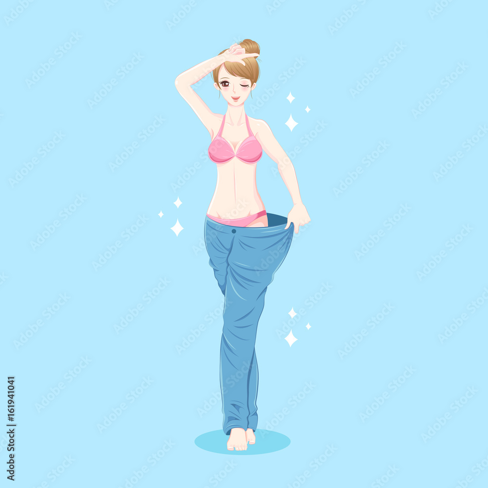 beuty cartoon slim woman beuty cartoon slim woman