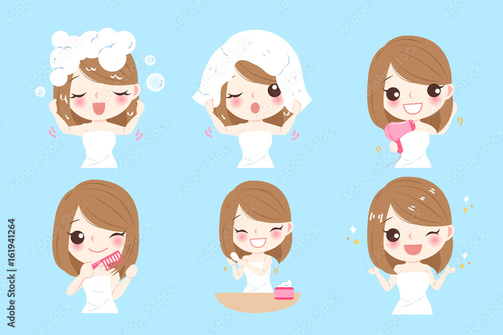 Obraz premium woman with hair care