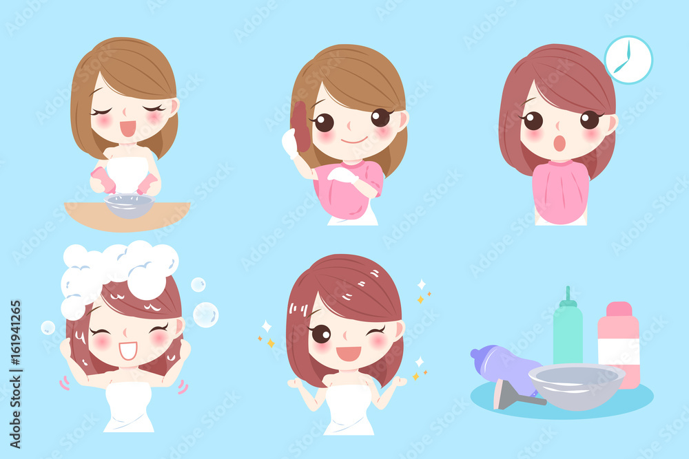 Obraz premium woman with hair coloring