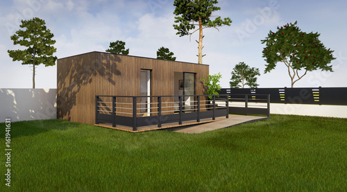 Fototapeta Naklejka Na Ścianę i Meble -  Studio de jardin PMR 3d