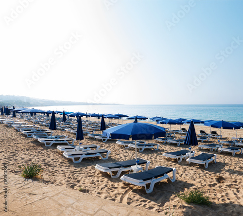 The beach in the morning at sunrise in Ayia Napa on the island of Cyprus © missty