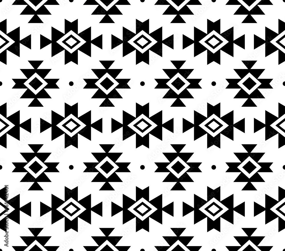 Black And White Aztec Design Wallpaper