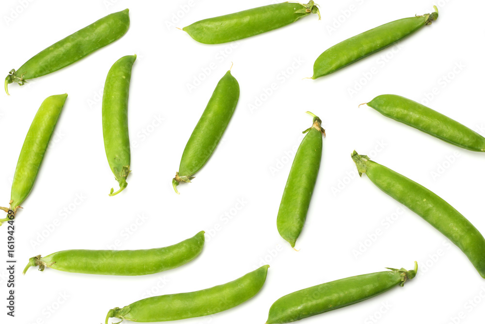 Fresh peas isolated on white background Fresh peas isolated on white background