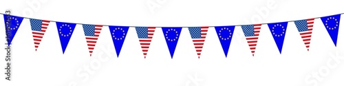 Banner. Garlands, pennants, Europe, United States