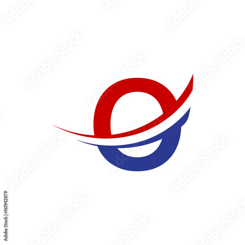 initial letter O logo swoosh wing - red blue color Free Download initial letter O logo swoosh wing - red blue color - GFXLoad