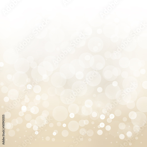 white gold light background abstract design vector blur circle bokeh.