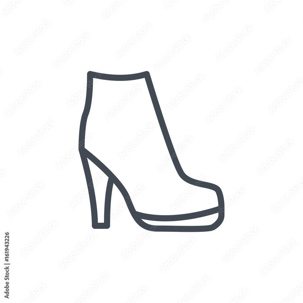 Women shoes line icon Women shoes line icon