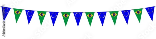 Banner. Garlands, pennants, Europe, Brazil 