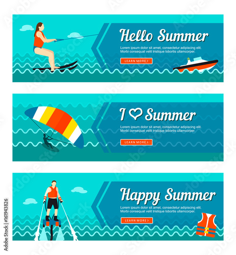 Travel and vacation vector banners