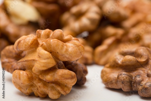 background made of walnuts