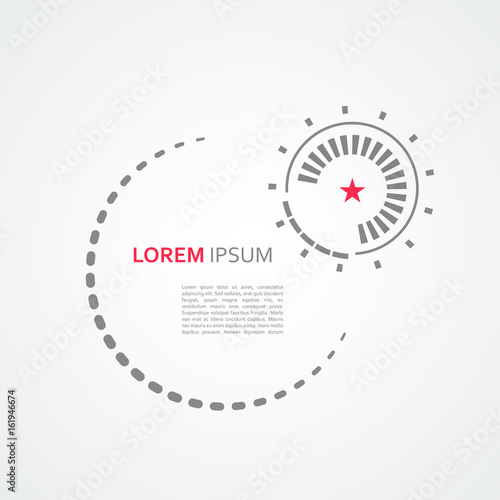 Abstract vector mechanical scheme with circular simple elements