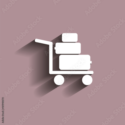 Vector icon shows the presence of porters. Vector icon with shadow