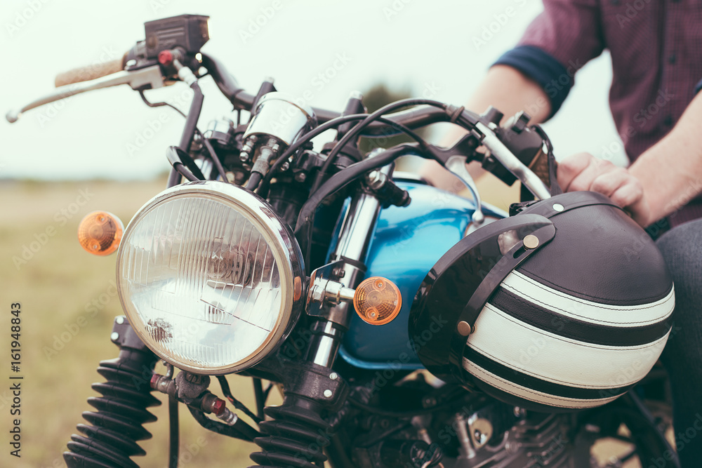Obraz premium Retro motorcycle detail