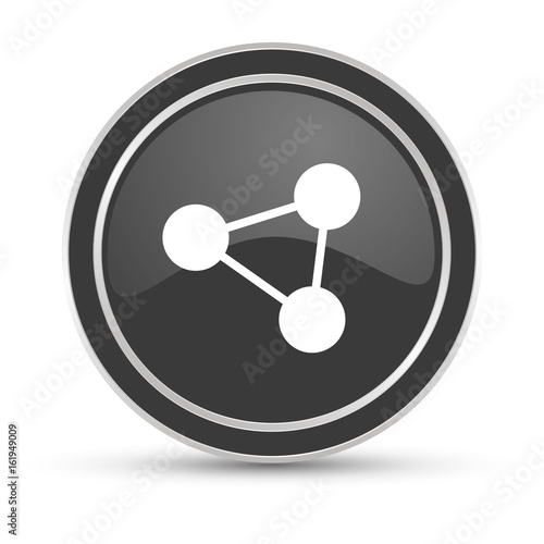 Schwarzer Button - Netzwerk