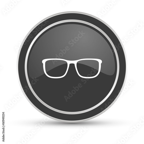 Schwarzer Button - Brille