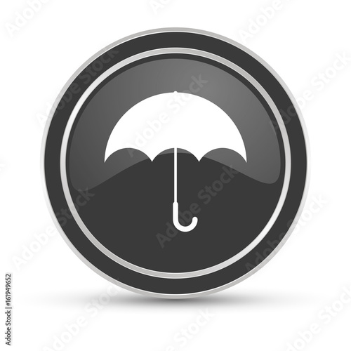 Schwarzer Button - Regenschirm
